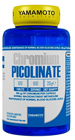 Yamamoto Chromium Picolinate 100 compresse - Cromo Picolinato - Senza Glutine, Senza Lattosio