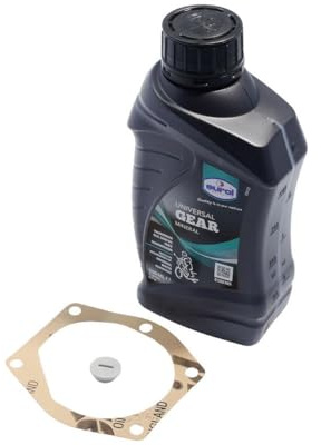 Inspektionskit Getriebe kompatibel mit Hercules Sachs Prima Mofa, 350ml Set | Set enthält mineralisches Getriebeöl 350 ml, Kupplungsdeckeldichtung und Ölschraube; Viskositätsindex 98, Flammpunkt 260°C