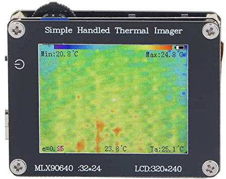 Compact Thermal Imaging Camera, 240 X 320 IR Resolution Portable Handheld Infrared Thermal Imager with 2in Screen, 8Hz Dynamic Refresh Rate, ‑ 40 ℃~300 ℃, USB Rechargeable