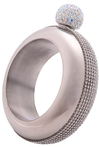 Louttary Bracelet en acier inoxydable - Bouteille de vin portable - Whisky - Flasque - Flasque - Bouteille de vin - Argenté