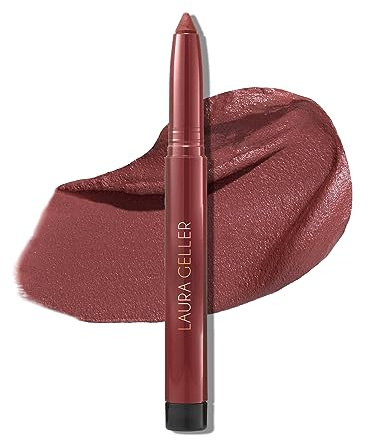 LAURA GELLER NEW YORK Kajal Longwear Matte Lip Color | Transfer Proof Nourishing Formula with Built In Sharpener| Mulberry