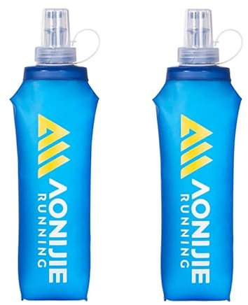AONIJIE 2 Pack 500 ml Weiche Wasserflasche Faltbare Faltflasche TPU BPA-frei Für Lauftasche Wartepack (250 ml)