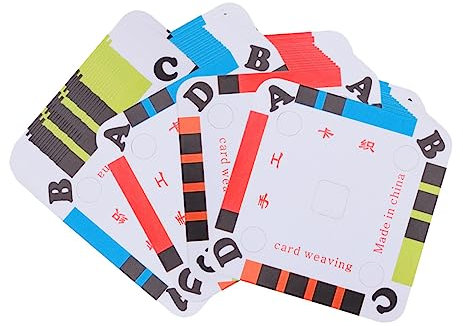 NUOBESTY 200stücke Papier Webstuhl Karten Diy Handwerk Zubehör Bastelwebkarten Webstuhlkarten Zum Weben Karten Für Heimwerkerprojekte