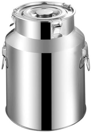 Pot A Lait Bidon à Lait Seau À Lait En Acier Inoxydable Avec Couvercle Scellé Pour Le Stockage De Liquides Seau De Transport De Lait(20L)