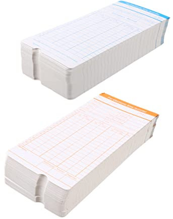 TOGEVAL 200feuilles Cartes De Pointage Pour Bureau Cartes Pour Enregistrement Des Horaires Bloc Blocs