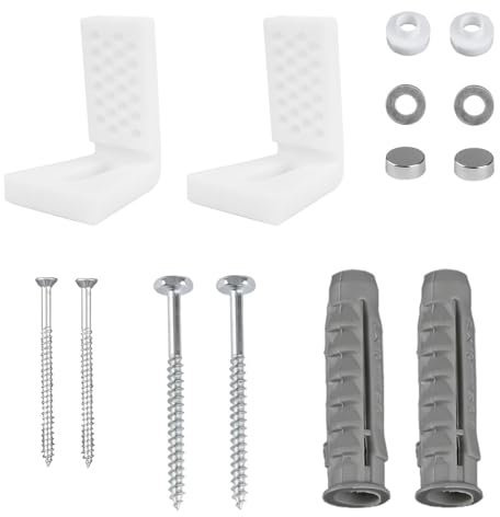 VOANZO Kit di Viti per Pavimento a Forma di L, bulloni di Fissaggio per Bidet e WC, Montaggio di Sanitari per WC, raccordi di Facile Installazione Adatti a Tutti i Tipi di Bidet.