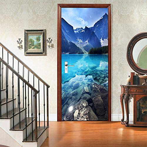 workid 3D Türtapete Türfolie selbstklebend TürPoster PVC Türaufkleber Fototapeten-Gletscher 90x200cm MTHP-05