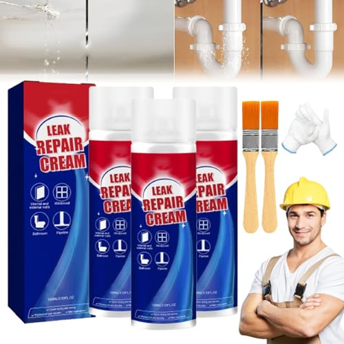 Leak Repair Waterproof Sealant Spray, Invisible Waterproof Agent, Waterproof Anti-Leakage Agent, Waterproof Insulating Sealant, Super Strong Waterproofing Agent for Wall, Wood, Roof (3pcs)