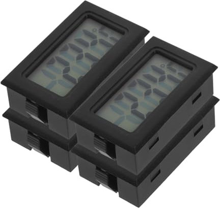 Happyyami 4pezzi Mini Termometro Digitale Lcd Igrometro Per Misurazioni Di Temperatura e Umidità Ambienti Interni Ed Esterni Alta Precisione e Display Per Uso Domestico e Industriale