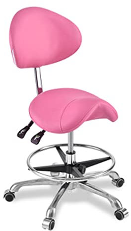 Ergonomischer Sattelhocker Schwenkerner Sattelstuhl Verstellbarer Stuhl mit Rollen für Salon, Spa, Massage, Tattoo, Zahn