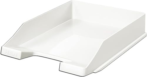 Briefablage klassisch/Basic für Format DIN A4 stapelbar, stabil (Weiß, 2er Set)