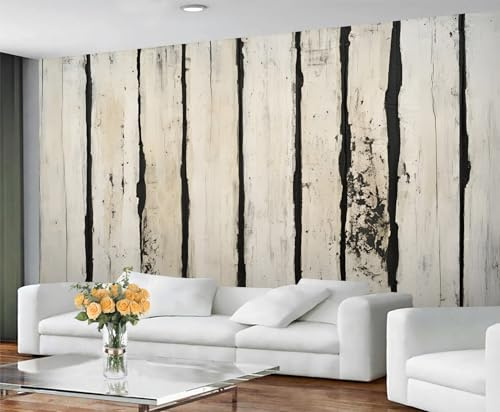 GIVLWF Papier peint en bois, papier peint à décoller et à coller pour salon, décoration murale vintage pour chambre à coucher, grande décoration murale rustique, papier peint rustique 400 x 280 cm