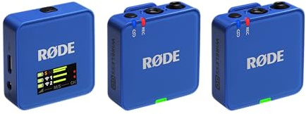 RØDE Wireless GO (Gen 3) – Micrófono inalámbrico Compacto – Audio prístino, grabación en 32 bits de Punto Flotante, Control automático de Nivel, para teléfonos, cámaras y computadoras (Azul Cobalto)