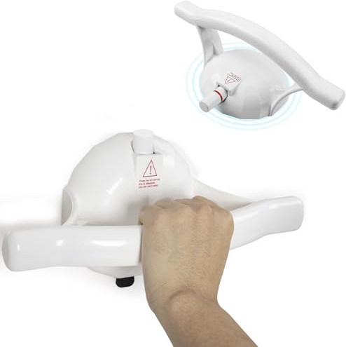 OUUTMEE 1 Stück Duschgriff mit Saugnapf für Senioren Haltegriff Dusche Ohne Bohren Rundes Saugnapf-Handlauf Starke Saugkraft,Geeignet für Badezimmer-Duschgriffe für ältere Menschen und Kinder,Weiß