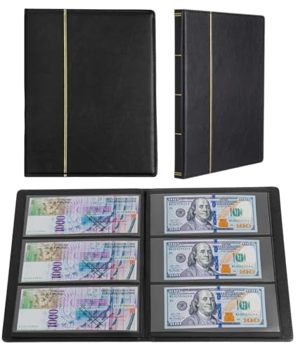 60 tasche Tasche Valuta Album,Album per banconote,Album per collezione di banconote,Album Porta Banconote,Tasche Banconote,Porta Banconote da Collezione,Adatto per banconote, francobolli, ecc.