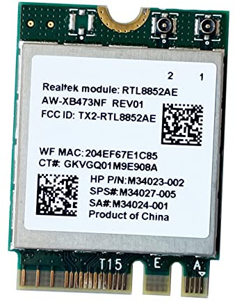 Glayent MóDulo InaláMbrico 2,4G 5G 802.11AC/AX AW-XB473NF RTL8852AE RTL8852 WiFi 6 -MIMO Tarjeta de Red Bluetooth 5.2 para Win 10