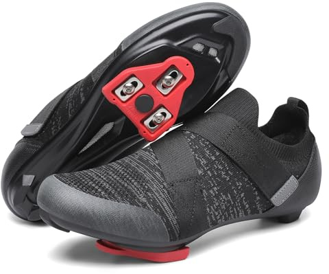 KESCOO Unisex Cycling Shoes Compatible with Peloton Bike Delta Cleats Included Indoor Outdoor Road Spin Bike Shoes for Men Women, Black 48