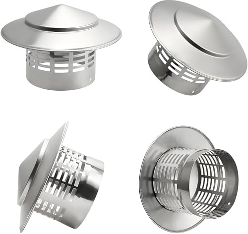 200mm Tetto Antipioggia for Tetto In Acciaio Inossidabile 304, Copertura for Camino, Cappa di Sfiato Cappucci for Camino, for Durevoli Universali, Tubi Stufe, Caminetti(200mm (7.9 in))