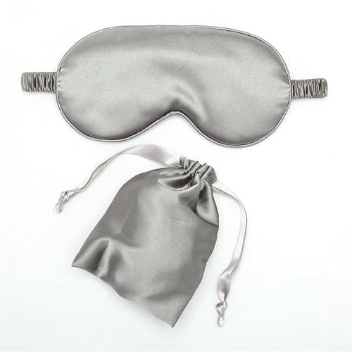 Schlafmaske 1PCS Nachgeahmte Seide Schlaf Augen Maske Gepolsterte Schatten Auge Abdeckung Patch Augenmaske Augenbinden Reise Entspannen Rest Frauen männer(GY)