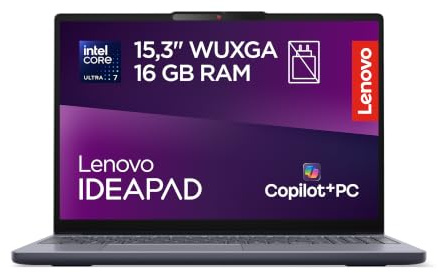 Lenovo IdeaPad Slim 3 Gen 11 – Ordenador Portátil 15.3 WUXGA (Intel Core Ultra 7 355, Copilot+ PC, 16 GB RAM, 1 TB SSD, Wi-Fi 6, USB-C, Windows 11 Home) Teclado QWERTY Español - Gris Luna
