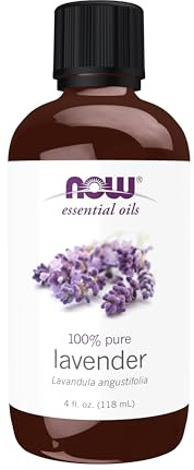 NOW Essential Oils, Lavender Oil, Soothing Aromatherapy Scent, Steam Distilled, 100% Pure, Vegan, Child Resistant Cap, 4-Ounce