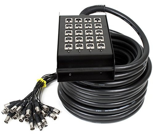 MUSIC STORE Multicore 16/4 30m mit Stagebox - Sicher ummanteltes Multicore-Kabel mit 16 Hin- und 4 Rückwegen