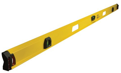 Stanley FatMax I-Profil Wasserwaage II, 180 cm Länge, 2 vertikale Libellen/1 horizontale Libelle, Aluminium, 1-43-557