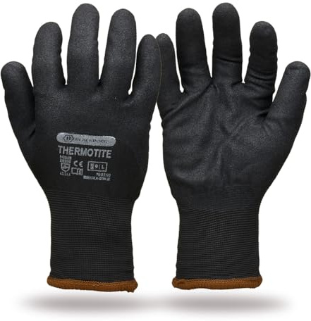 Blackrock Thermotite Thermal Safety Work Gloves | With Sandy Nitrile Grip Cold Resistant Protective Gloves EN388 EN511 - Size 7/Small