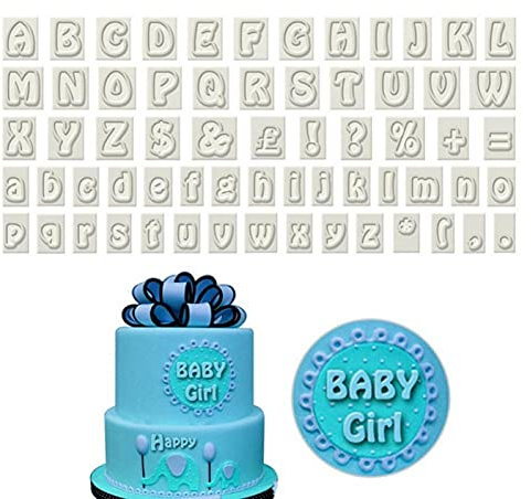 1PCS 64 caratteri Caso lettere di alfabeto della torta di cottura della muffa del biscotto della taglierina di plastica del biscotto del fondente della taglierina insieme di attrezzo