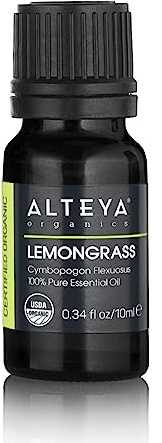 Alteya Bio Zitronengrasöl (Cymbopogon Citratus) 10 ml - 100% USDA Organic-zertifiziertes Reines Natürliches Ätherisches öl