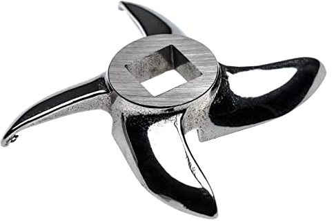 vhbw Sickle Blade Size 32 for Meat Mincer - Knife, 15.1 x 15.1 mm Square Hole, Stainless Steel