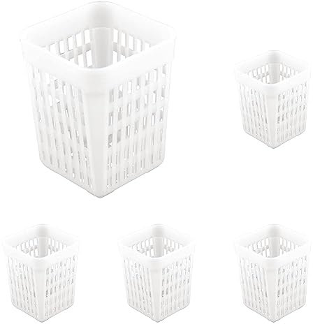 Olympia Cuadrado cubiertos cesta 140 x 110 x 110 mm bandejas de cocina cuchara recipiente para utensilios de cocina (Paquete de 5)
