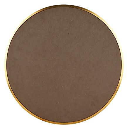 Runder Fotorahmen aus Aluminiumlegierung, leichte, luxuriöse weiches Glas-Fenster-Fotorahmen, for Wandmontage-Dekoration (Color : Brushed Gold, Size : Diameter 60cm)