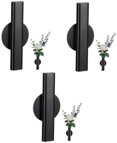 POPETPOP Blumenvase Wandmontage 3 Stück Wand Blumenarrangement Wandmontage Mini Röhrenvasen Für Blumen Blumen Wanddekoration Wand Blumen Display Vase Wand Blumenhalter Wand Vase Wand Blumenvase Wand