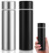 2 Pcs Stainless Steel Water Bottle,Mini Flask 150ML,Coffee Vacuum Small Flasks Small Capacity Portable Travel Drink Water Bottle Insulated Cup,Black+Silver