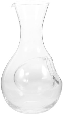 COLLBATH Caraffa Di Vetro Con Camera Di Raffreddamento E Presa Confortevole Per Decanter Vino E Bevande Durante Riunioni E Cene