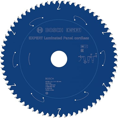 Bosch 1x EXPERT Laminated Panel Cordless cirkelsågklinga för bordscirkelsåg (för Laminat, Ø mm, Professional Tillbehör Sladdlös bordscirkelsåg)