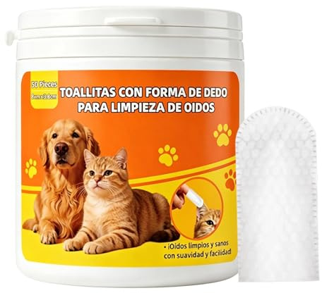 Toallitas Limpiadoras De Orejas Caninas Guante Quitamanchas De 50 Piezas