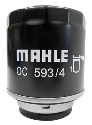 MAHLE OC 593/4 Ölfilter - für VW Golf VI (5K1), u.a. | Kompatibel mit: AUDI A1, A3, A3 Sportback, SEAT ALTEA, ALTEA XL, IBIZA IV, IBIZA IV SC, LEON, SKODA FABIA II, FABIA II Combi