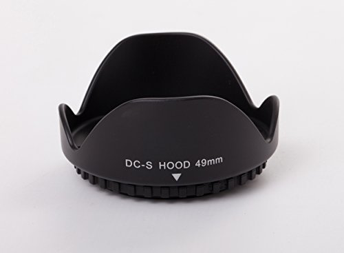 vhbw Gegenlichtblende für 49mm Objektiv | Schwarz, Kunststoff, tulpenförmig, 7,2 cm