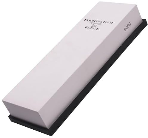 Rockingham Forge SUPERSHARP PRO Pietra per affilare grana superfine 8000 - Pietra per affilare coltelli professionale con base antiscivolo, 24x8x4 cm - Affilacoltelli da cucina resistente