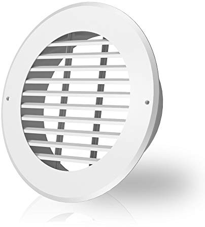AC Infinity Rejilla de ventilación para conducto de pared, rejilla para guía de aire de 20cm, metálica blanca, calefacción, refrigeración, desagüe