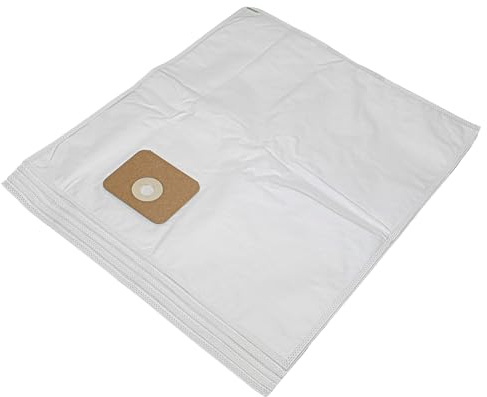 Vhbw 5-pack Dammsugarpåsar kompatibla med Nilfisk Multi II 22, Multi II 30 T - Mikrofleece, 54,15 cm x 49,5 cm, vit