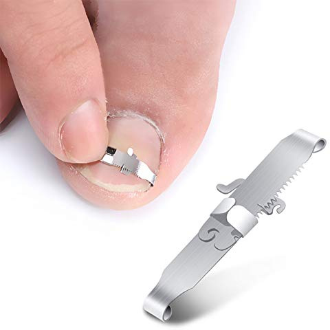 BEZOX 2st Inåtväxta tånagelverktyg, Inåtvuxna tånagelkorrigeringsspänne och tånagelslyftare för ingrodda tånaglar och paronychia-behandling - Kirurgisk rostfritt stål - W/Tennförvaringslåda