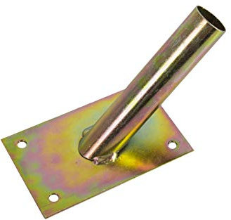 ADGO Support de Drapeau Unique, Montage Mural pour Accrocher la Bannière de Mât, Métal Galvanisé or Stable Anti-corrosion, 1 Pièce