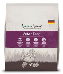 Venandi Animal Torrfoder med anka med mycket färsk fågel för katter, spannmålsfritt, 1-pack (1 x 300g)
