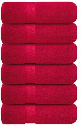 Infinitee Xclusives Handtücher 100% Baumwolle, Gästehandtücher– 6er-Packung | Ultraweich, saugfähig & schnelltrocknend |40 x 72 cm| Für Fitnessstudio, Dusche, Spa & Hotel