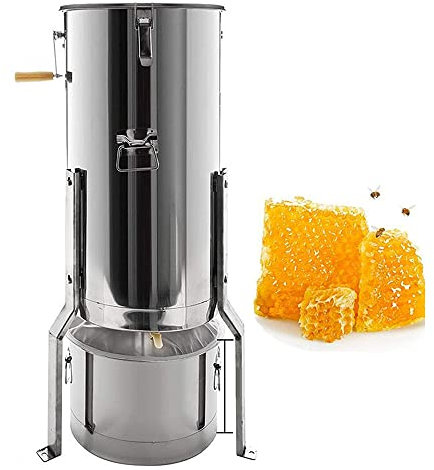 MNSSRN Honigzentrifugalextraktor, manuell 2 Rahmen Honigextraktor mit Ständer, Filter, Honigschüttlerhonig -Trennungsinstrument für große Imkerei