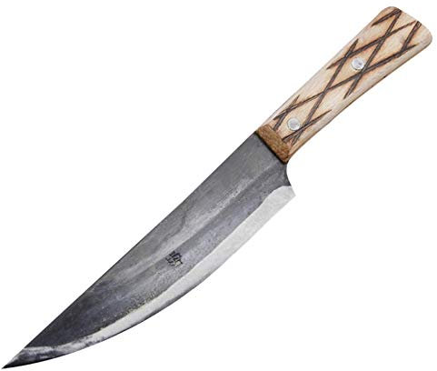 Boning Messer Kohlenstoffstahl handgefertigte professionelle Metzgermesser Schlachtung Haus Tötung Schaf Schwein Viehwerkzeug Boning Fleischmesser messerset (Kitchen Knife Size : Blade 175 mm)
