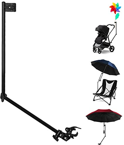 HOBVO Verstellbarer Golfschirm Universalklemme für Golfwagen, Strandkorb, Kinderwagen, Bleicher, Terrasse, Angeln (nur Rute)